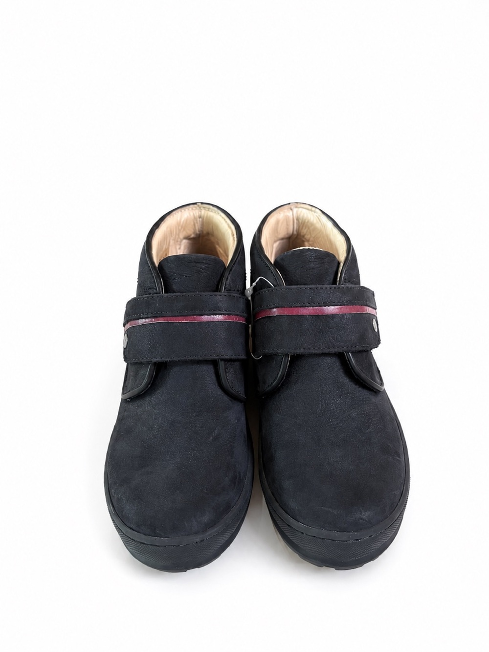 Jacadi Paris Soft Black Leather High Top Velcro Boots EU 32 (US Kids 1-1.5)